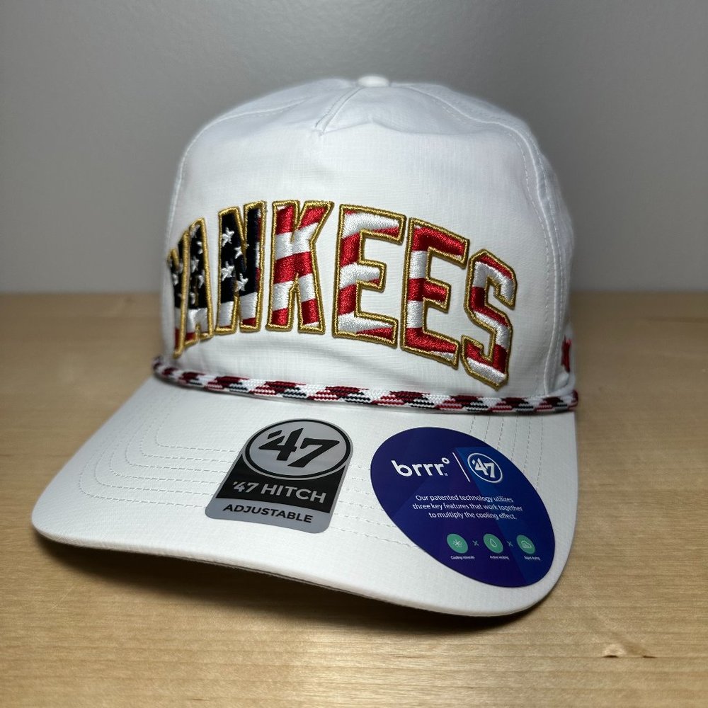 New York Yankees Baseball Hat Cap 47 Brand Snapback USA Rope Red White Blue